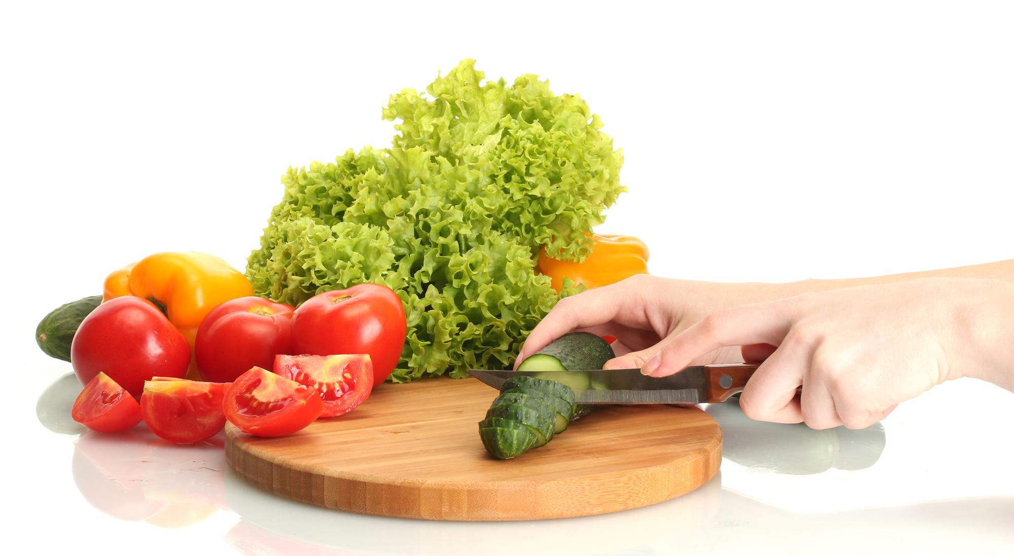 Dettaglio taglio verdure